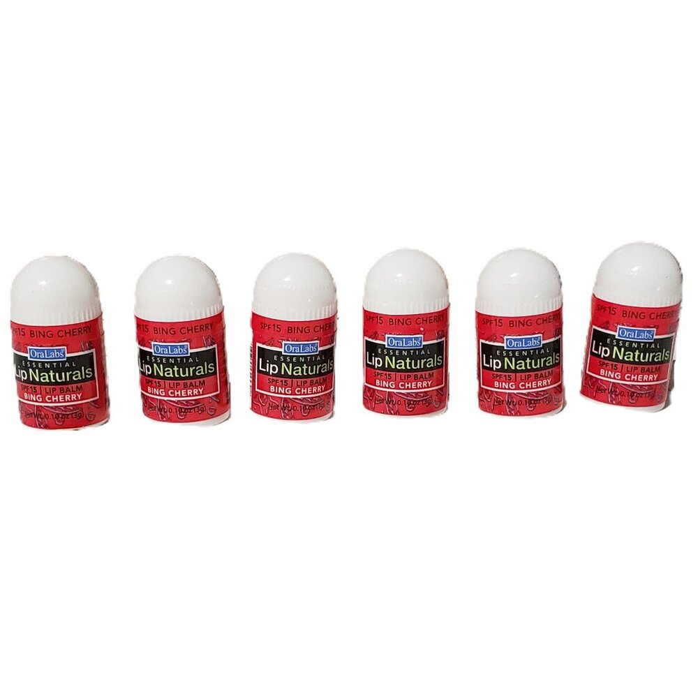 6 Ora Labs Essential Lip Naturals Bing Cherry Mini Mini Lip Balm SPF 15 Exp 9/28